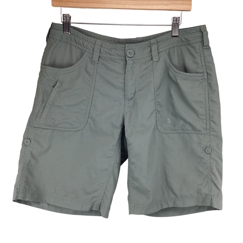 The North Face Bermuda Shorts Size 8 Horizon LL Womens Gray Nylon‎